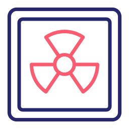 Radiation sign icon