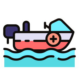 Rescue boat icon