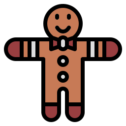 Gingerbread man icon