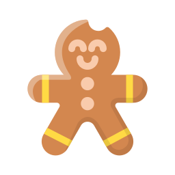 Gingerbread man icon