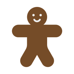 Gingerbread man icon