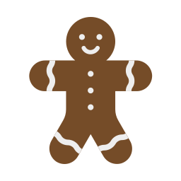 Gingerbread man icon