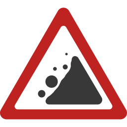 Falling rocks icon