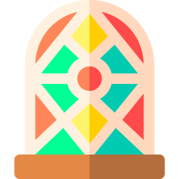 Stained glass window icon