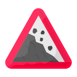 Falling rocks icon