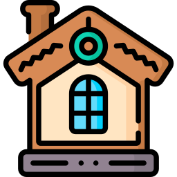 Gingerbread house icon