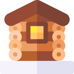 Wood house icon