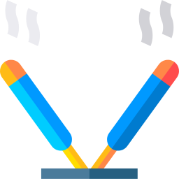 bastoncini di incenso icona