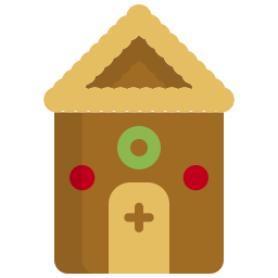 Gingerbread house icon