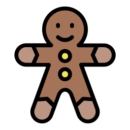 Gingerbread man icon