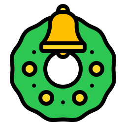 Christmas wreath icon