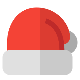 cappello da babbo natale icona