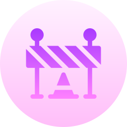 Traffic barrier icon