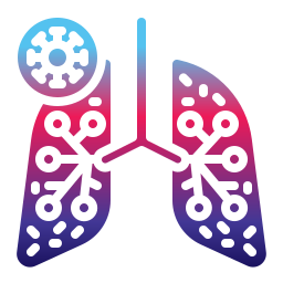 Infected lungs icon