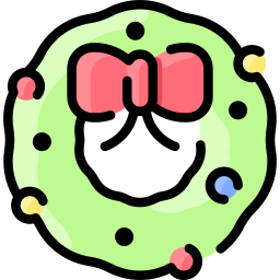 Christmas wreath icon