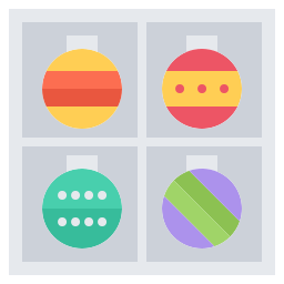 Christmas balls icon