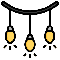 Christmas lights icon