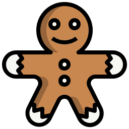 Gingerbread man icon