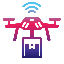 Drone delivery icon