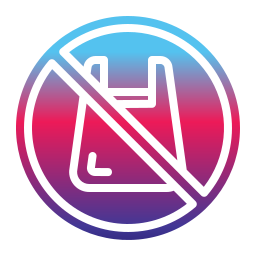 No plastic bags icon