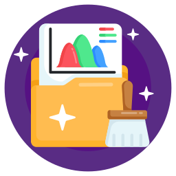 Data cleaning icon