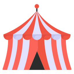 Circus tent icon