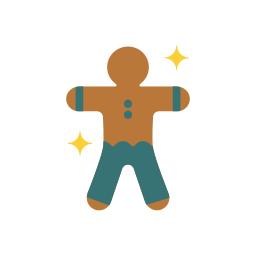 Gingerbread man icon