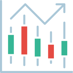 gráfico de velas Ícone