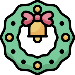 Christmas wreath icon