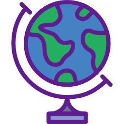 Earth globe icon