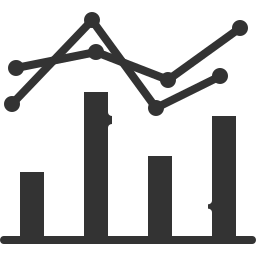 grafico di crescita icona