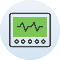 monitor ecg icona