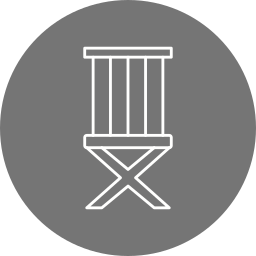 Folding chair icon