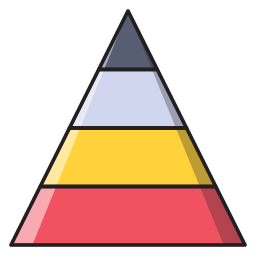 grafico a piramide icona