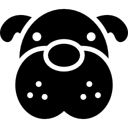 Dog with chubby cheeks icon