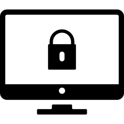 Padlock on a screen icon