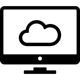 Cloud on a screen icon