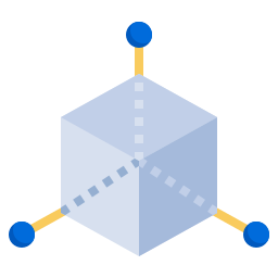 trois dimensions Icône