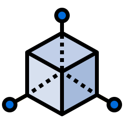 trois dimensions Icône