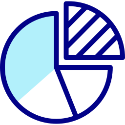 grafica a torta icona