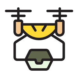 Drone delivery icon