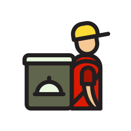 Delivery man icon