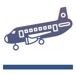 Airplane arriving icon