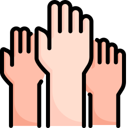 Hand up icon