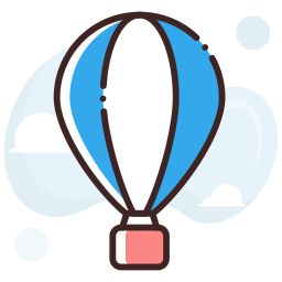 Hot air balloon icon