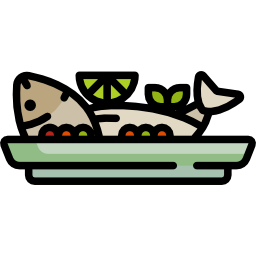 gedämpfter fisch icon