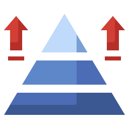 Pyramid chart icon