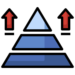 diagramme pyramidal Icône