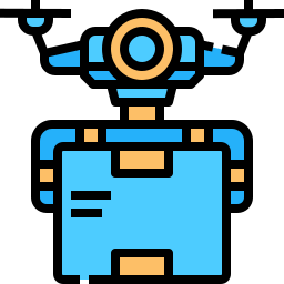 Drone delivery icon