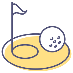 Golf hole icon